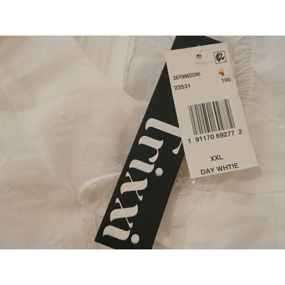 TRIXXI Womens White Lined Spaghetti Strap Mini Fit + Flare Dress Juniors XXL - Picture 6 of 6